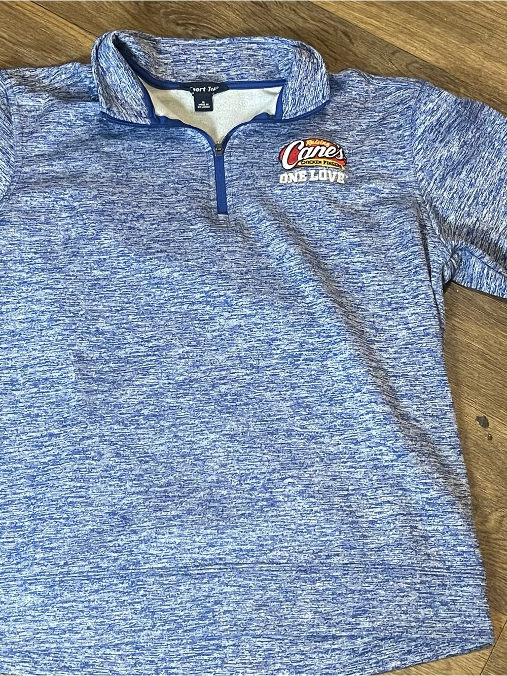 Sport-Tek Blue Heather Quarter-Zip Pullover with 'Canes' Logo